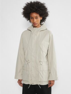 057 COACH HOODED TRENCH SZ S P 20” L 26” pic for inspo!!